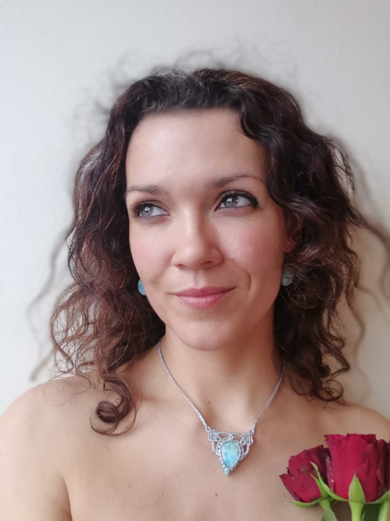 Unikatna makrame ogrlica z LARIMARJEM: »Vračam se v svoj notranji mir« - slika 2