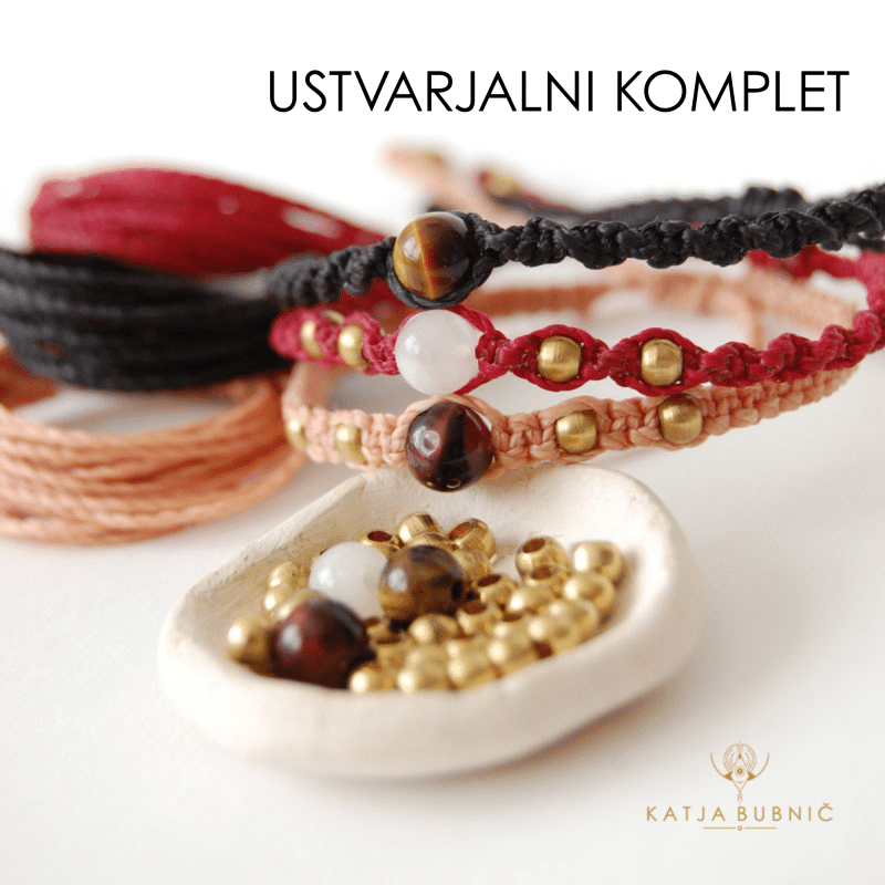 Ustvarjalni komplet- makrame zapestnica x 3-ogenj