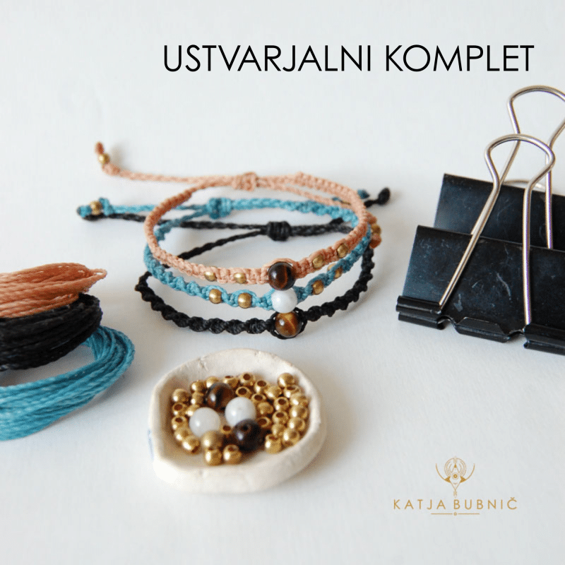 Ustvarjalni komplet- makrame zapestnica x 3-morje