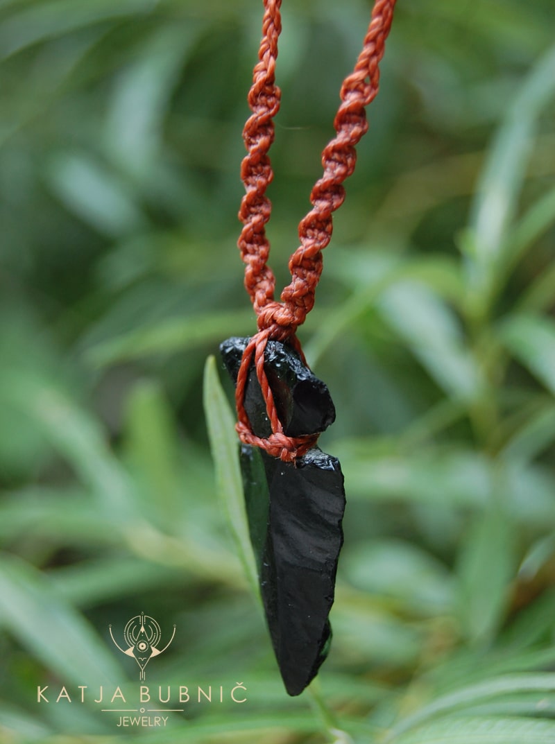 Makrame unisex ogrlica  »Talisman zaščite in notranjega bojevnika« - slika 5